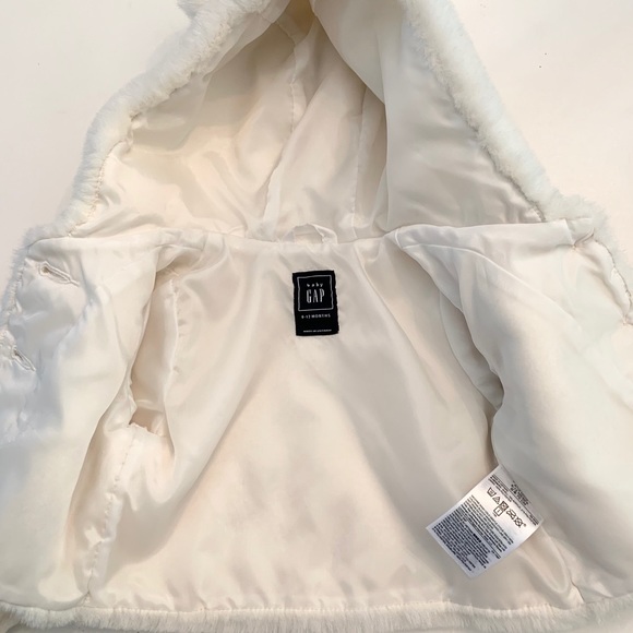 Gap White Faux Coat - Picture 2 of 3